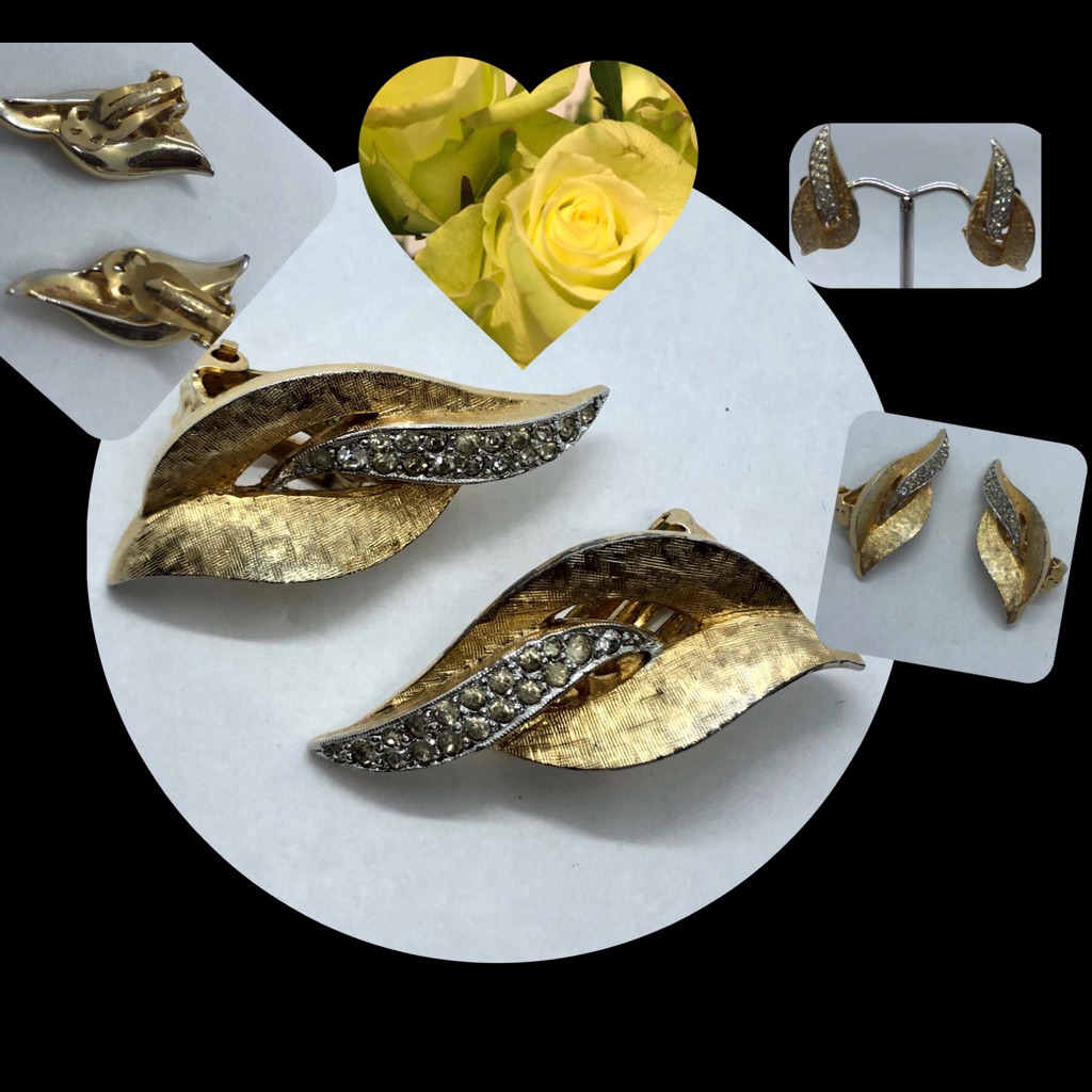 Vtg Panetta Signed Clip-On Earrings